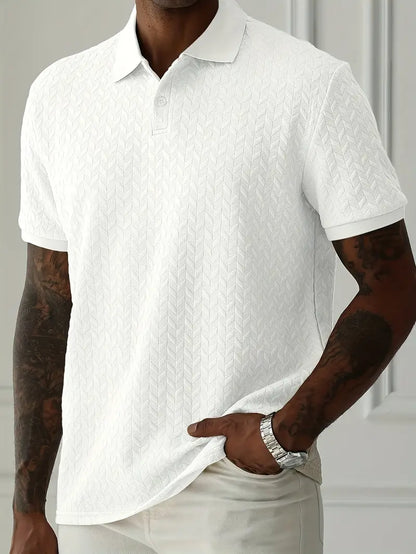Classic textured everyday polo shirt for men | Ellison -13