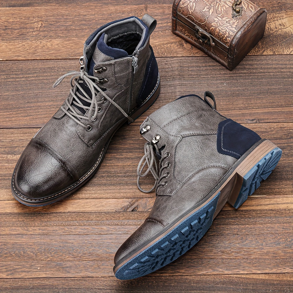 Heritage brogue boots with classic detailing for men | Maxwell