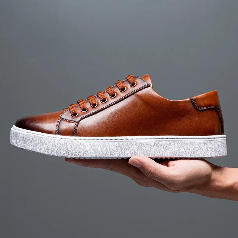 Leather casual trainer for men | Marco -8