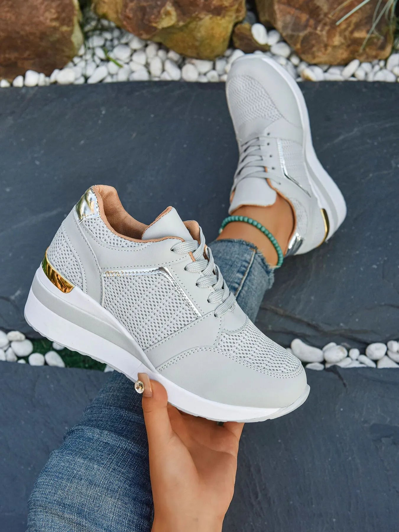 Trainers marche shoes sport mesh respirant for women | Elune -5