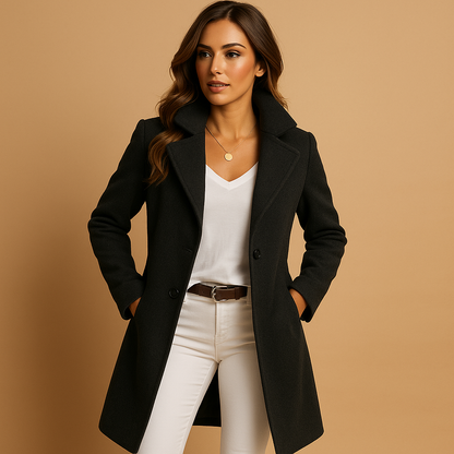 Classic wool everyday winter coat for women | Mary -1