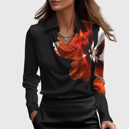 Chemisier draped piece for women | Elara -5