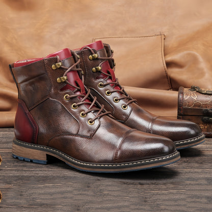 Heritage brogue boots with classic detailing for men | Maxwell