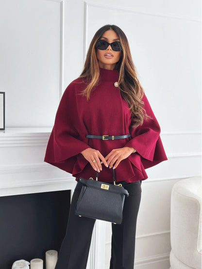 Belted butterfly sleeve jacket for women | Lea