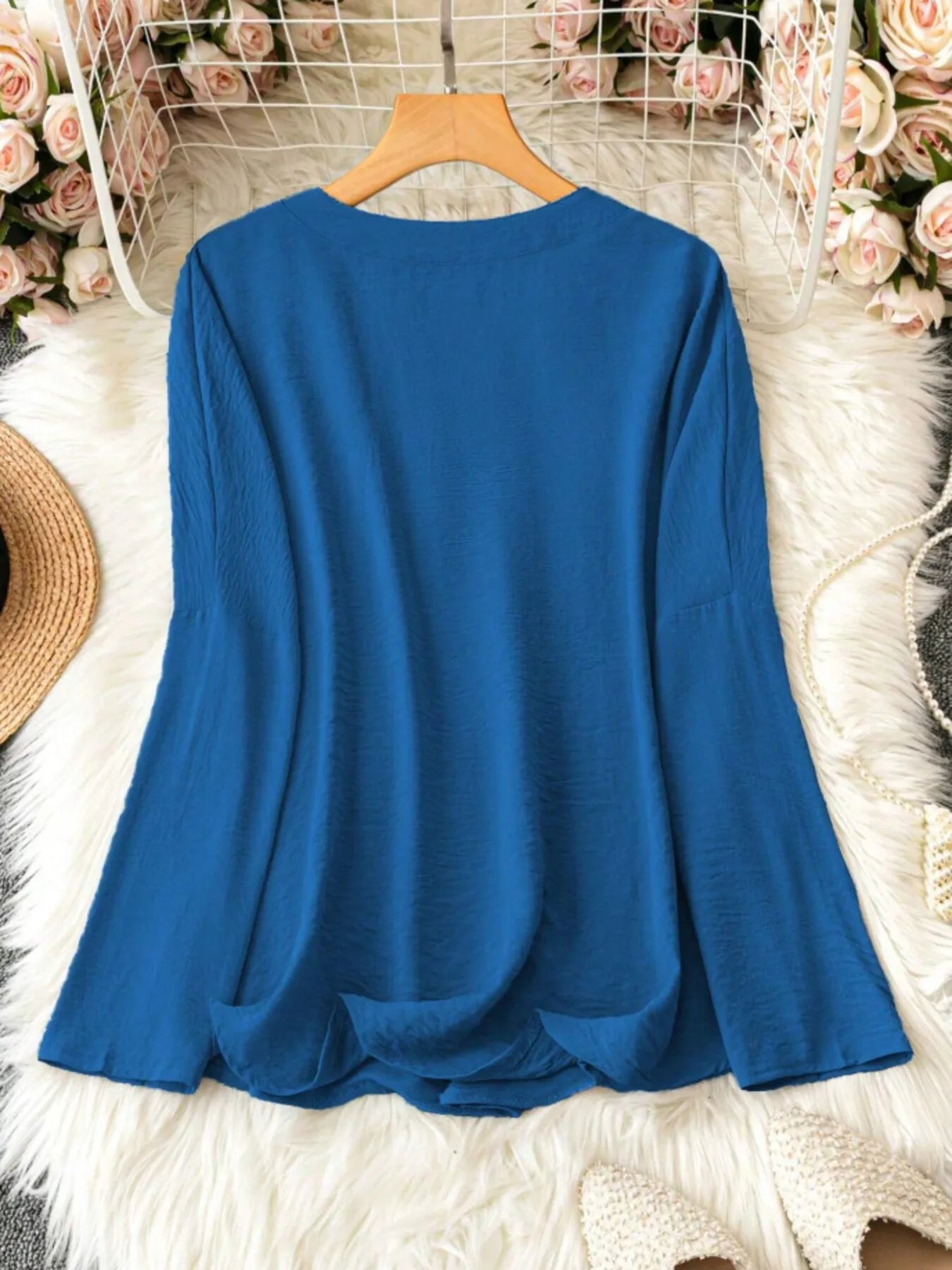 Chemisier long blouse for women -3