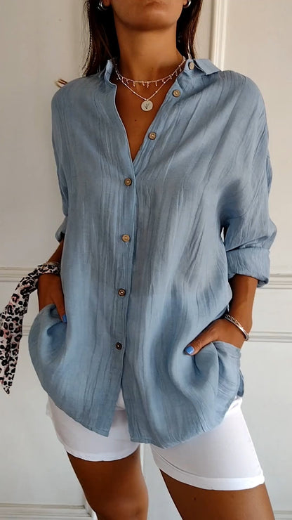 Elegant oversized everyday blouse for women | Emily -1