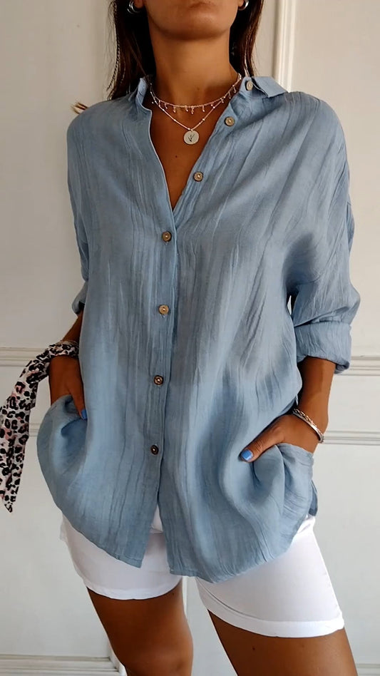 Elegant oversized everyday blouse for women | Emily -1