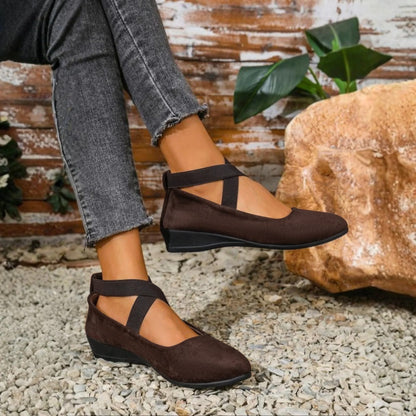 Comfy closed wedge slip-on everyday shoes for women | Angel -2