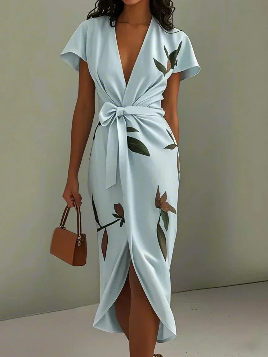 Elegant wrap everyday dress for women | Brenna -2