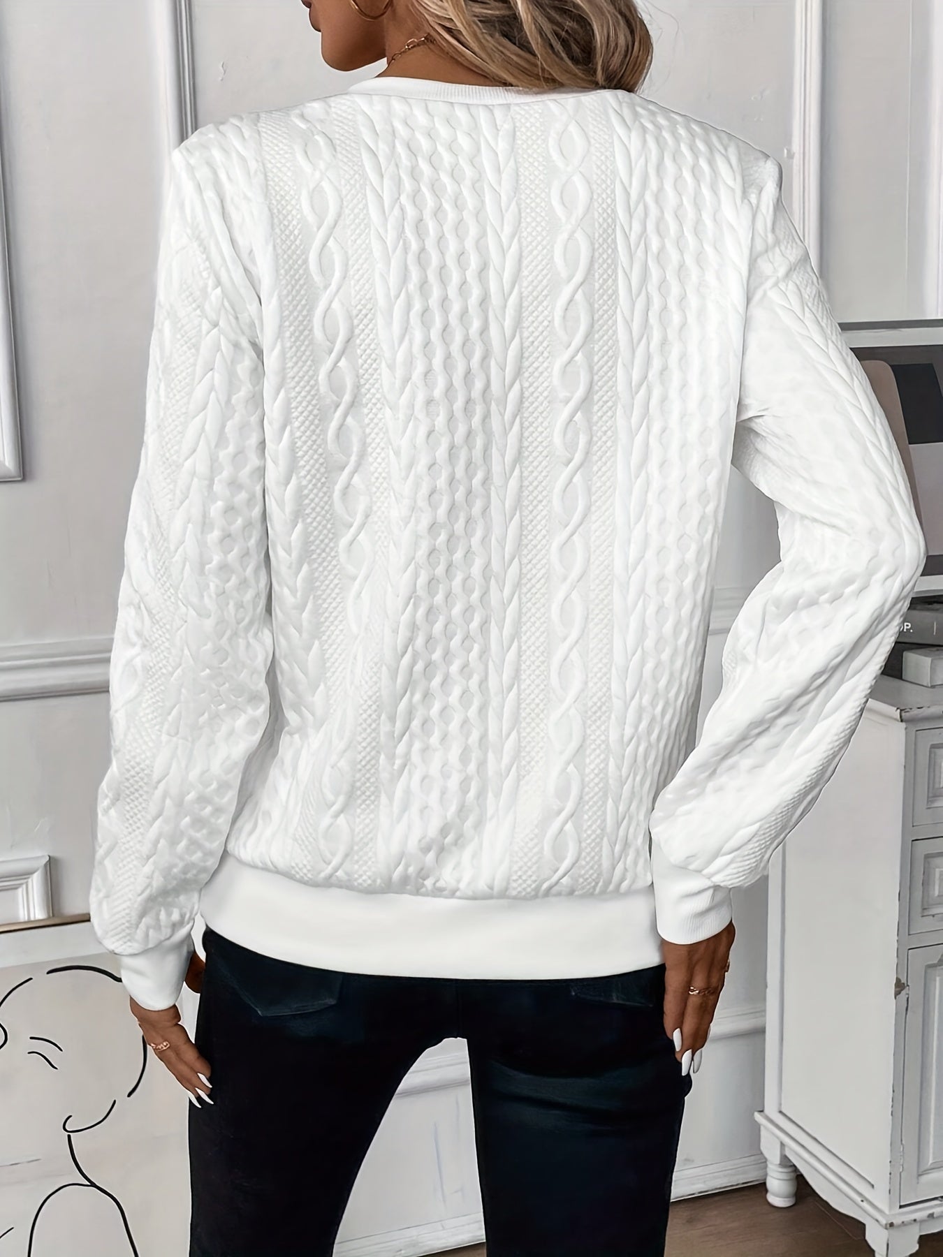 Stylish knitted everyday sweater for women | Lina -3