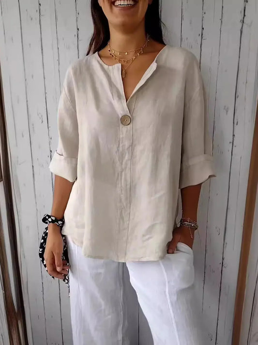 Chemisier casual grande taille blouse for women -1