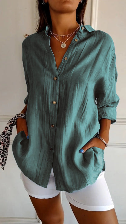 Elegant oversized everyday blouse for women | Emily -7