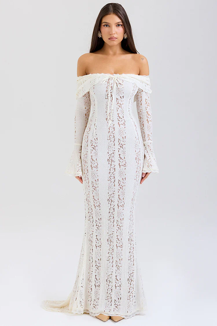Lace maxi dress for women | Juliette -6