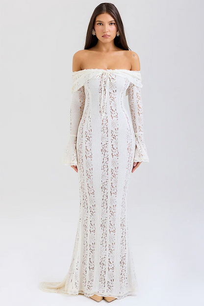 Lace maxi dress for women | Juliette -6