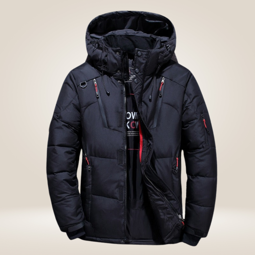 Warm thick fleece-lined winter parka for men | Nordfall -5