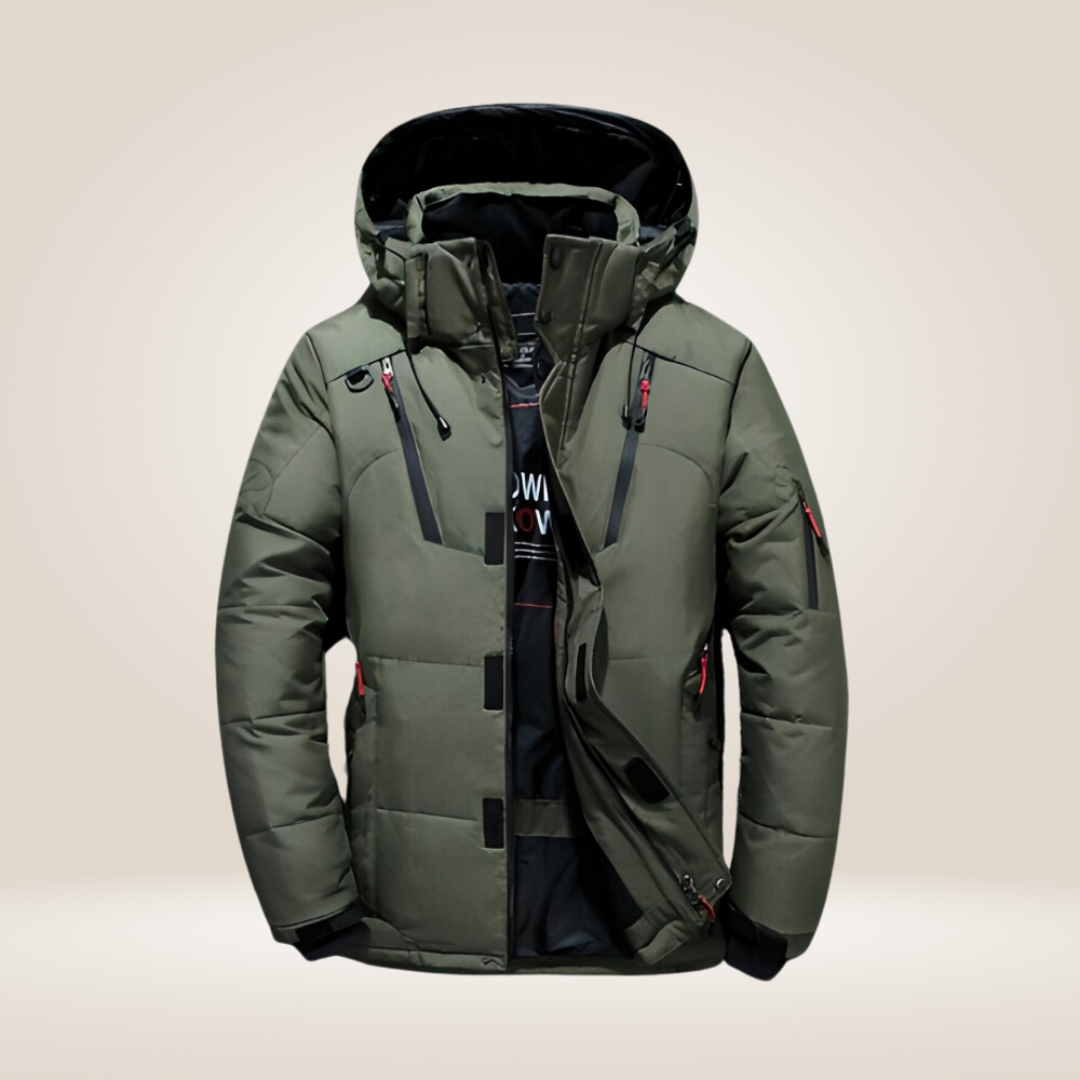 Warm thick fleece-lined winter parka for men | Nordfall -9
