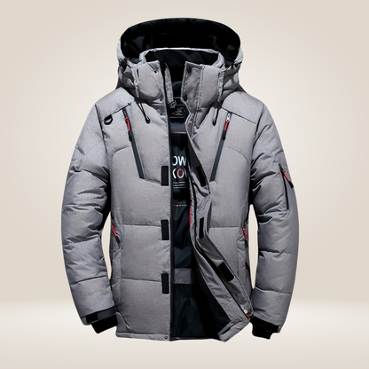 Warm thick fleece-lined winter parka for men | Nordfall -11
