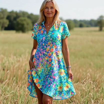 Elegant summer dress for women | Flattering Breezy -1