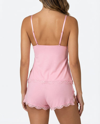 Soft elegant lace loungewear set for women | Midnight Kiss -4