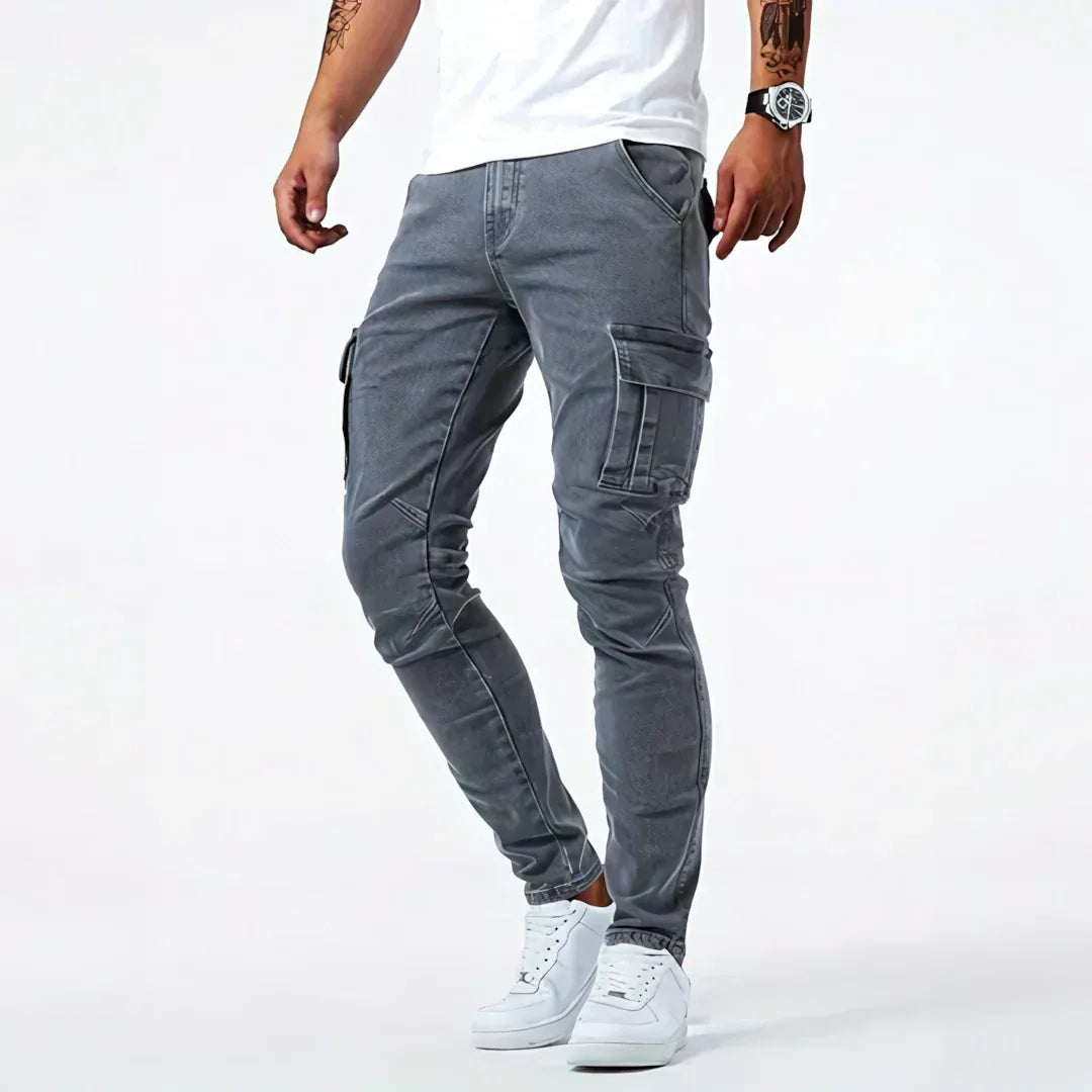 Classic cargo denim everyday jeans for men | Ferran -1