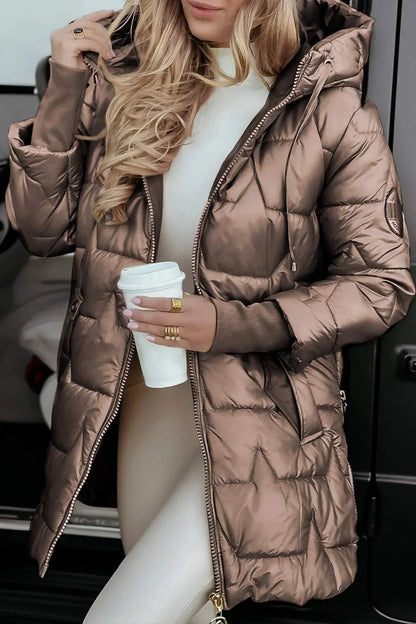 Aurelle Nolwen warm mid-length coat for women
