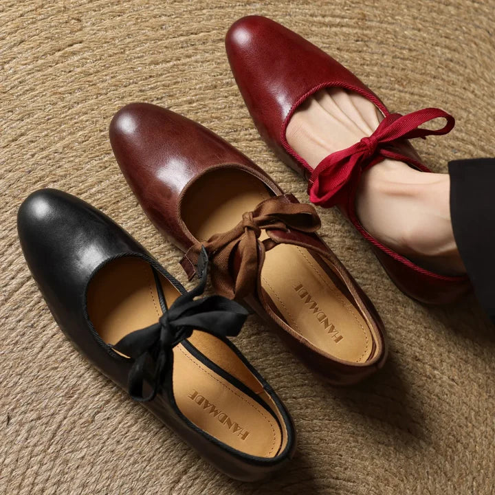 Chic lace-up ballet flats for women | Marvella -6
