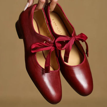 Chic lace-up ballet flats for women | Marvella -9