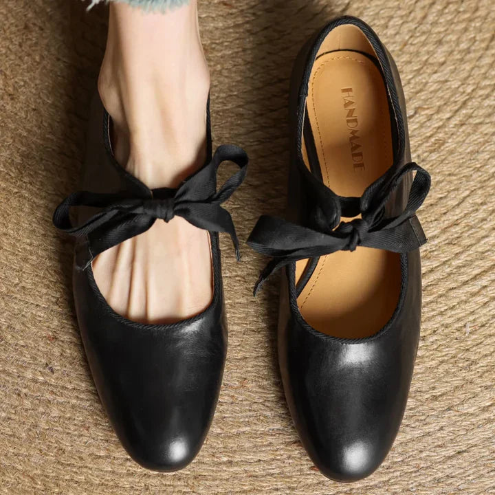 Chic lace-up ballet flats for women | Marvella -11