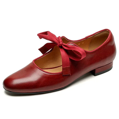 Chic lace-up ballet flats for women | Marvella -8