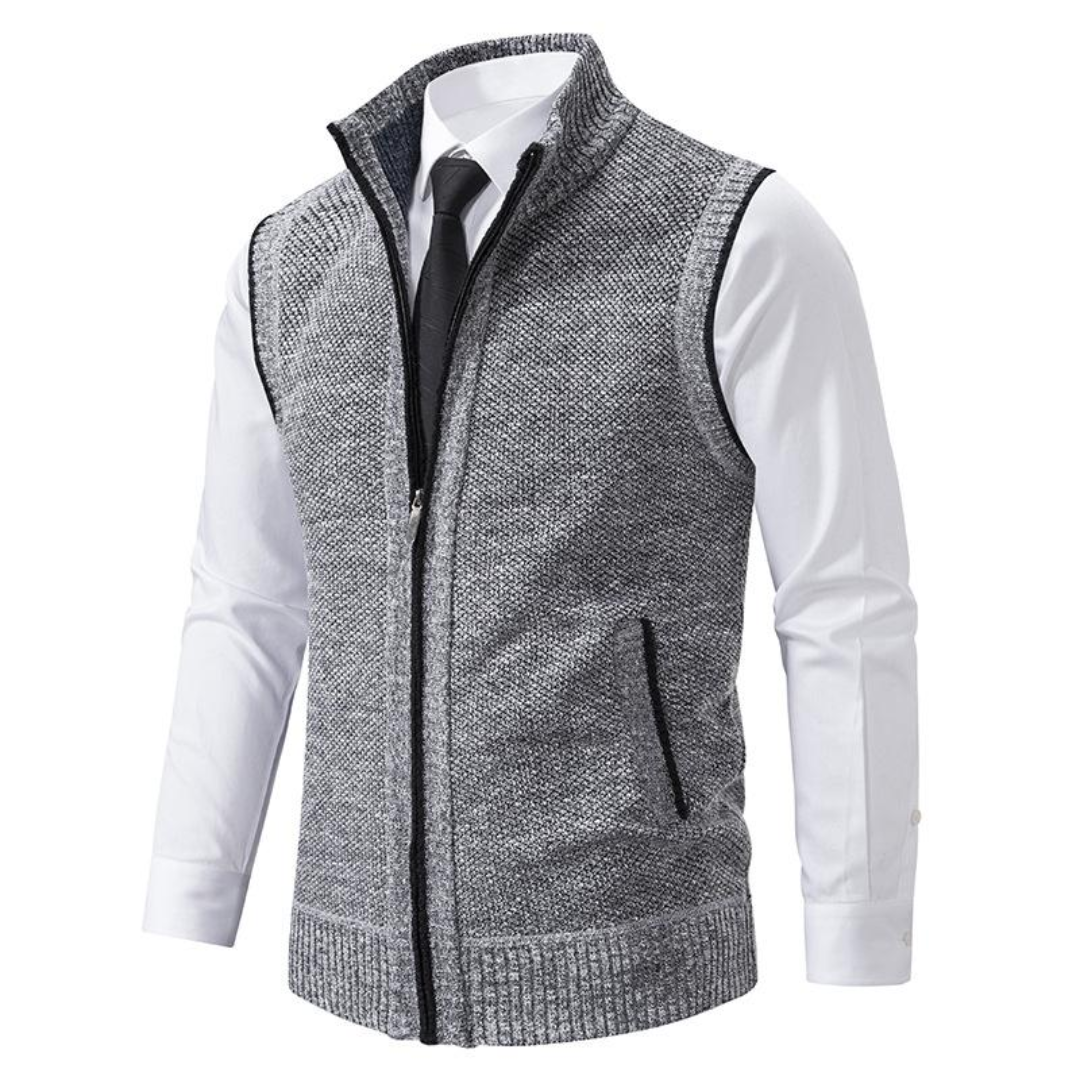 Elegant knitted Italian-style vest gilet for men | Kevin -4