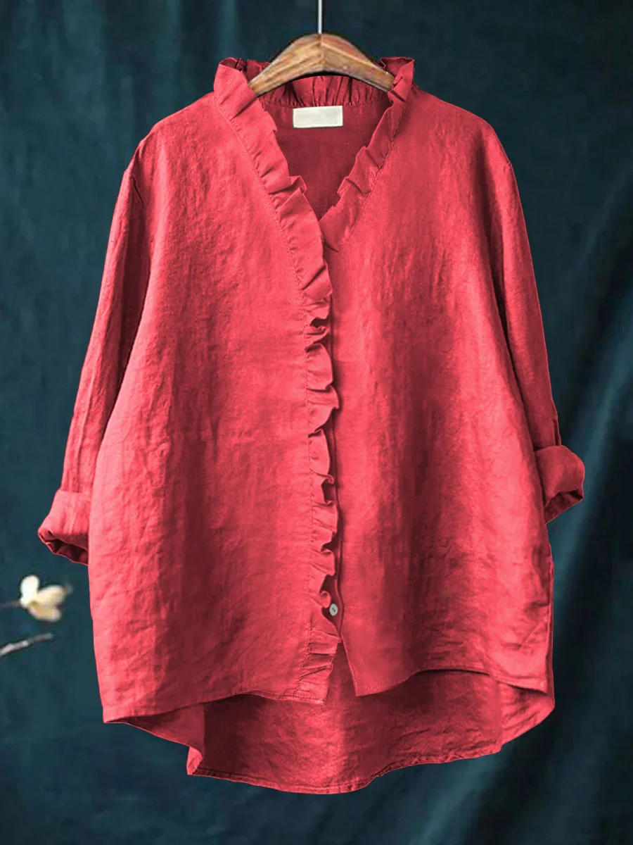 Soft ruffle blouse for women | Maribel