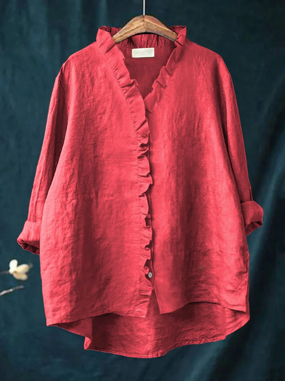 Soft ruffle blouse for women | Maribel