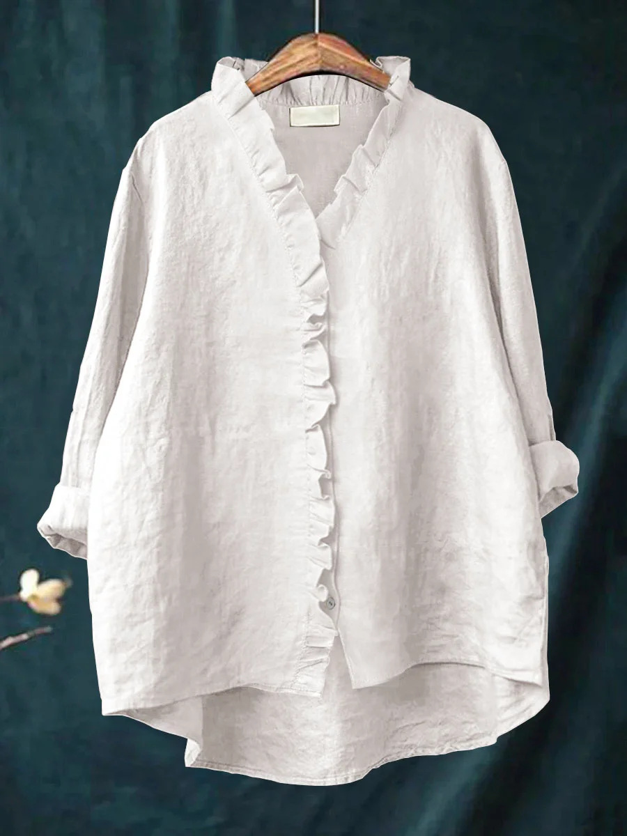 Soft ruffle blouse for women | Maribel