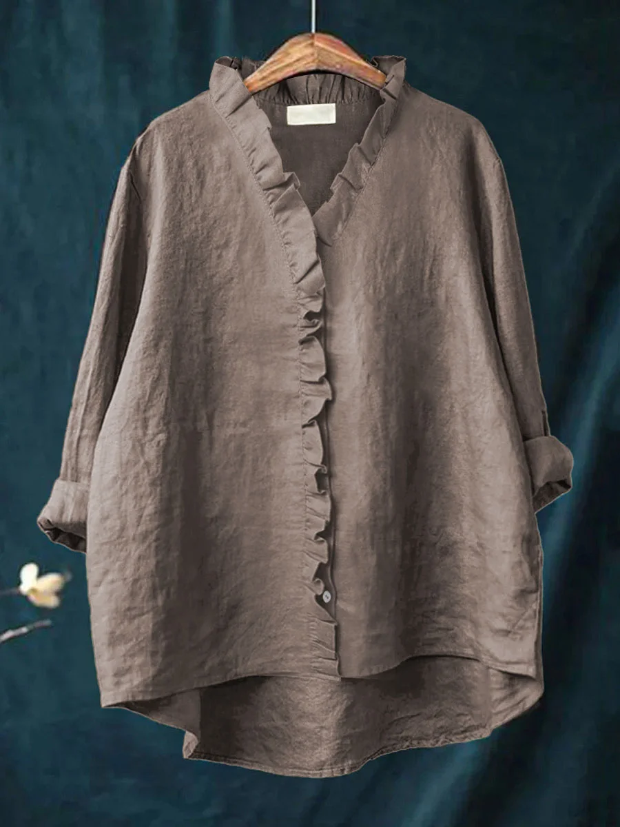 Soft ruffle blouse for women | Maribel