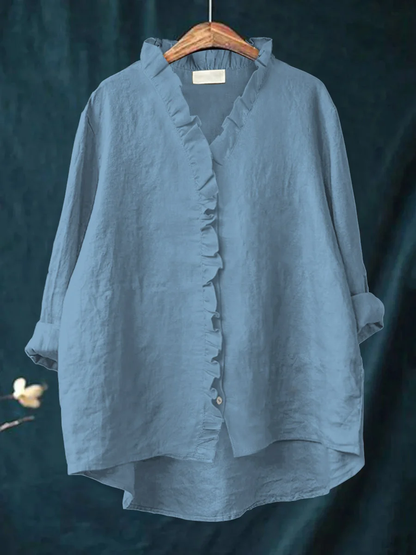 Soft ruffle blouse for women | Maribel