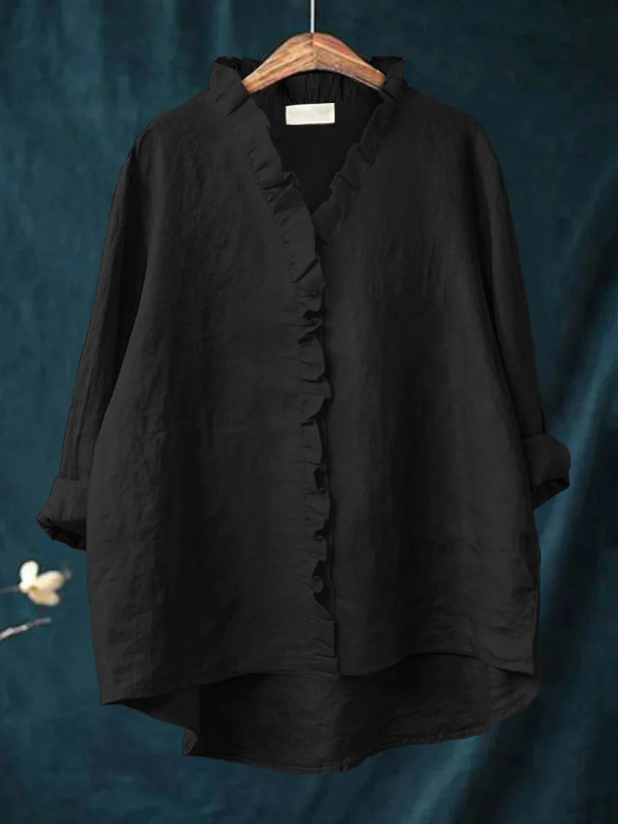 Soft ruffle blouse for women | Maribel
