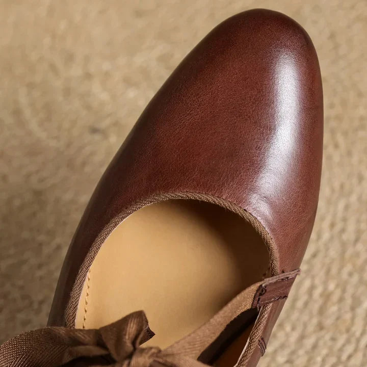 Chic lace-up ballet flats for women | Marvella -4