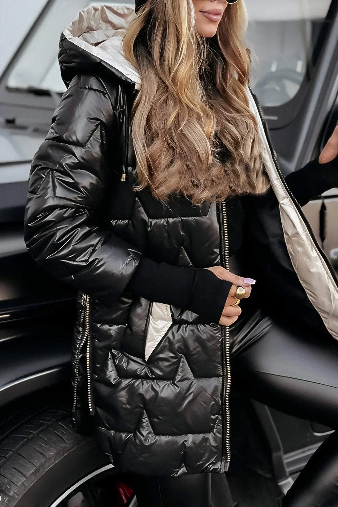 Aurelle Nolwen warm mid-length coat for women