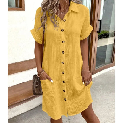 Dress button-up coton for women | Sacha -7