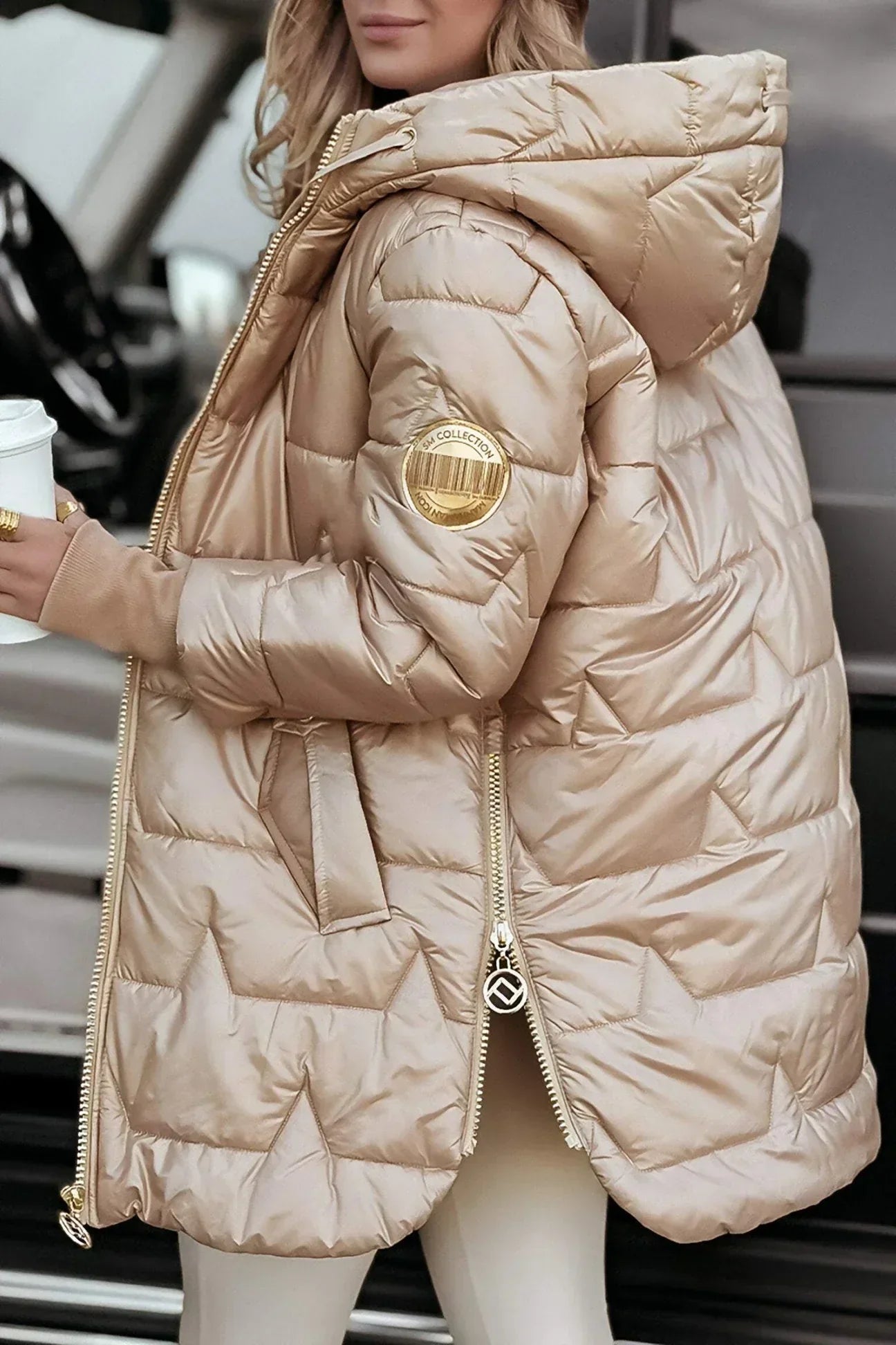 Aurelle Nolwen warm mid-length coat for women