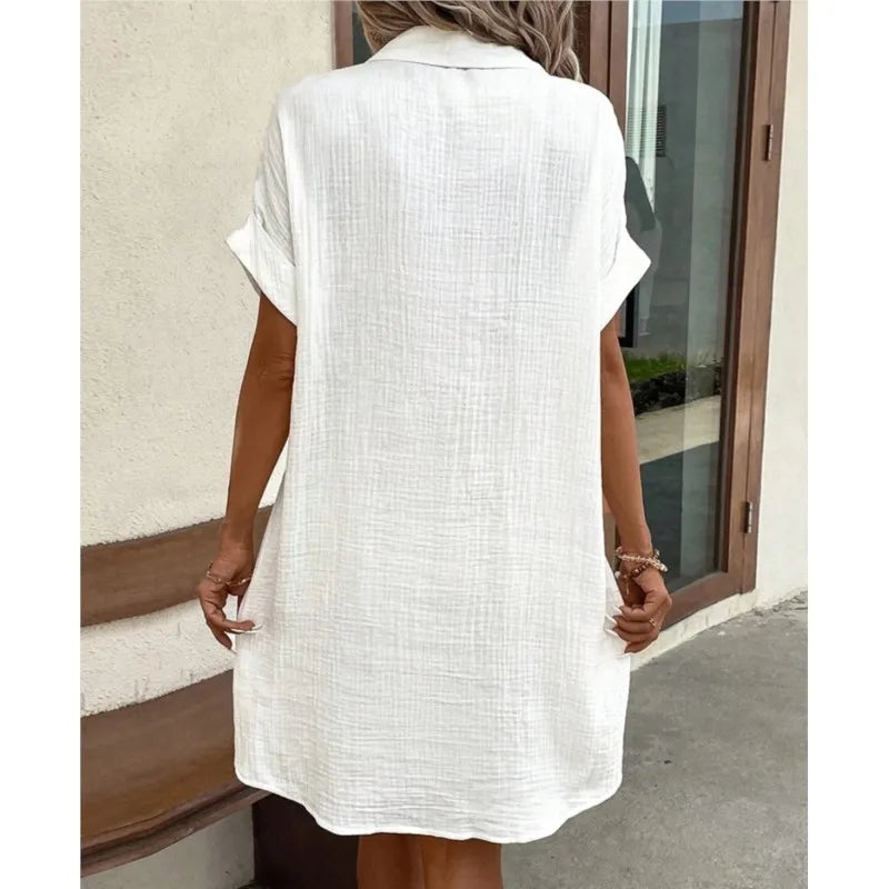 Dress button-up coton for women | Sacha -2