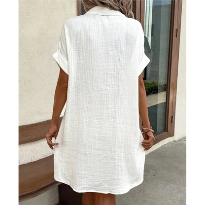 Dress button-up coton for women | Sacha -2