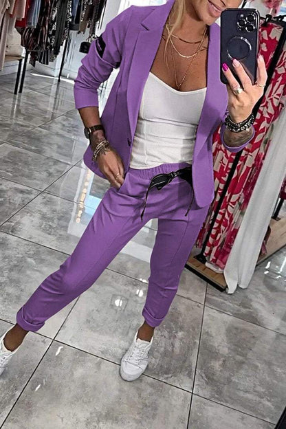Chic relaxed two-piece set jacket for women | Fenna -8