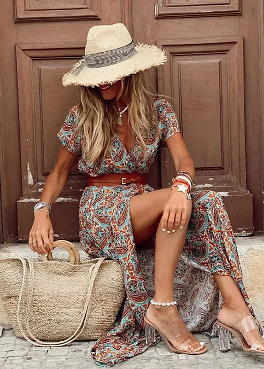 Elegant long dress for women | Ameline -5