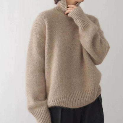 Soft knit turtleneck jumper for women | Elowen -1