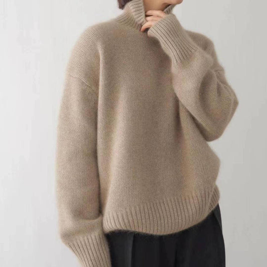 Soft knit turtleneck jumper for women | Elowen -1