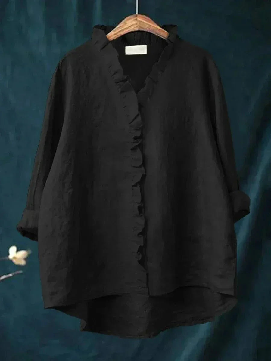 Ruffle blouse loose fit for women -5