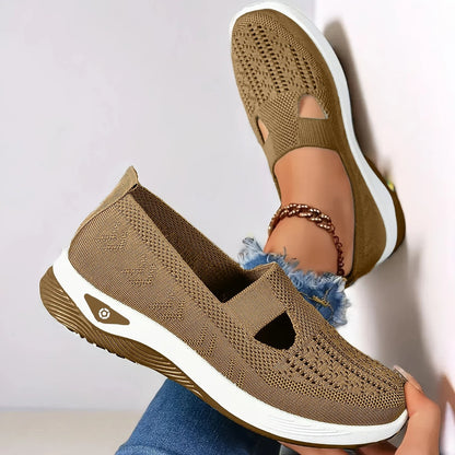 Supportive breathable slip-on walking shoes for women | Aria -7