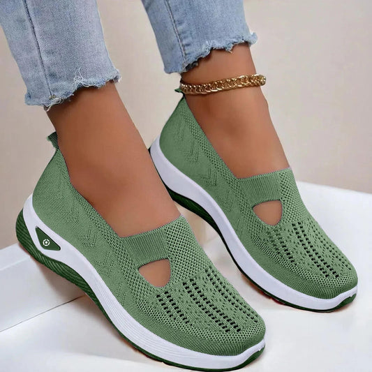 Supportive breathable slip-on walking shoes for women | Aria -1