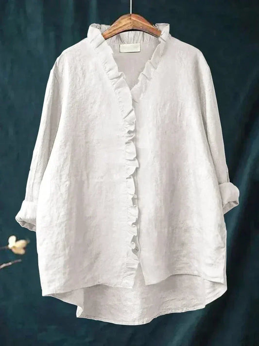 Ruffle blouse loose fit for women -1